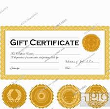 vector gift certificate frame and
