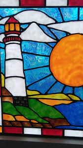Lighthouse Sunshine Stained Glass