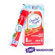 Crystal Light With Caffeine Wild Strawberry 10 Piece Box Candy Warehouse