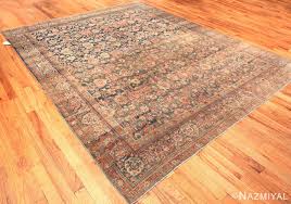blue abrash antique persian kerman rug
