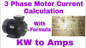 How To Calculate 3 Phase Motor Full Load Current In Hindi 3 Phase Amp Calculation Yk Electrical