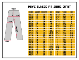 Mens Pant Size Chart Prosvsgijoes Org
