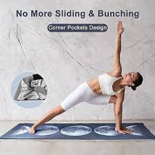 non slip yoga towel with corner pockets