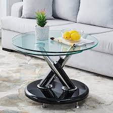 Tokyo Twist Glass Top Coffee Table With