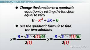 quadratic functions examples formula