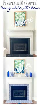 Fireplace Makeover With Sticker Tiles