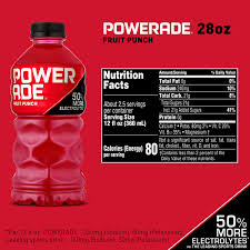 powerade fruit punch sports drink 28