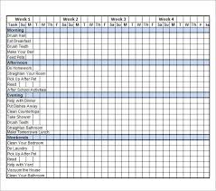30 Family Chore Chart Template Simple Template Design