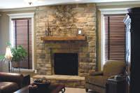 interior stone veneer fireplaces