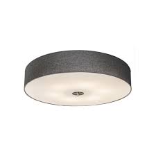 Country Ceiling Lamp Gray 70 Cm Drum