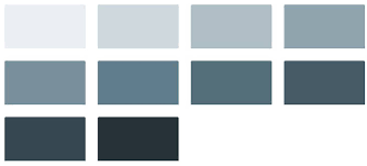 Blue Grey Material Design Color Chart Color Name Identifier