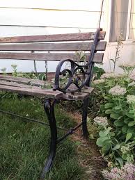 used cast iron garden bench off 74