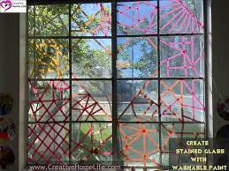 Stained Glass With Washable Paint