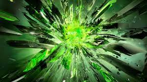 Green crystals, explosion 3840x2160 UHD ...