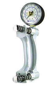 The hand dynamometer can be adjusted for hand size and must be calibrated regularly for consistent results. Par Hydraulic Hand Dynamometer