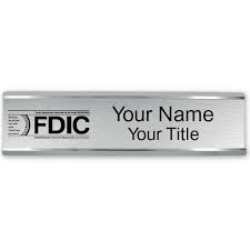 Engraved Fdic Name Plate With Aluminum