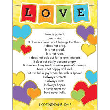 Bulletin Board Chart Christian Love Verses