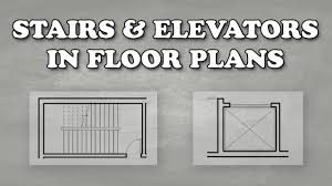 how to draw stairs and elevators in