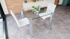 Square Glass Dining Table