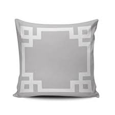 Some historians feel that the greek key its basis in the greek myth of the labyrinth that imprisoned the minotaur. Salleing Custom Fashion Home Decor Pillowcase Gray And White Greek Key Border Euro Square Throw Pillow Cover Cushion Case 26x26 Inches One Sided Print Amazon In Baby