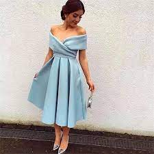 If you're having a summer or destination wedding, your bridal party will appreciate the ease of this effortless midi dress. Simple Mint Blue Short Bridesmaid Dresses 2019 Boat Neck Cap Sleeve Pleat Satin Wedding Party Gowns Custom Made Occasion Dress Bridesmaid Dresses Aliexpress