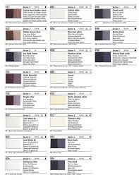Rublev Colours Artists Oil Color Chart