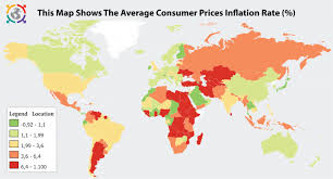 This Map Shows The Average Consumer Prices Inflation Rate