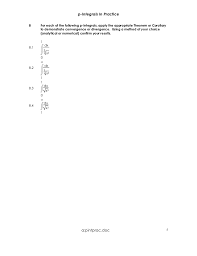 Matrices worksheets comprise of addition, multiplication, subtraction, inverse, finding order and more. Ap Calculus Bc P Int Practice Worksheet