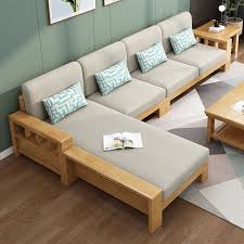 solid wood sofa combination nordic