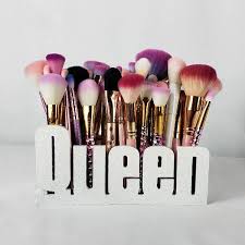 queen themed makeup brush holder for