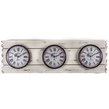 Trio City Vintage Wall Clock White