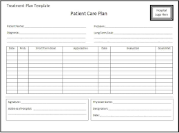 treatment plan templates word excel