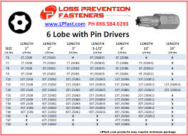 Tamper Proof Security Tools Loss Prevention Fasteners