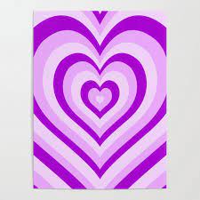 Purple Heart Repeating Poster By