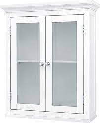 Glass Door Wall Cabinet Wood Detachable