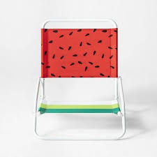 watermelon print beach sand chair red