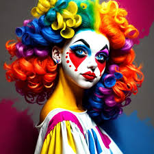 primary color clown cute makeup high