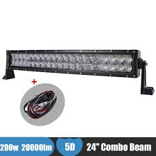 200w 24 Curved Offroad Led Light Bar 5d Combo Beam