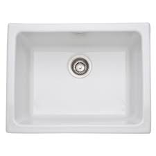 rohl allia undermount fireclay 24 in single bowl kitchen sink in white