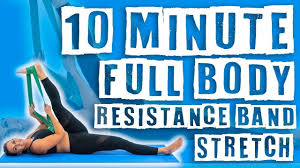 full body resistance band stretch