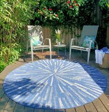capri circle outdoor rug blue rug
