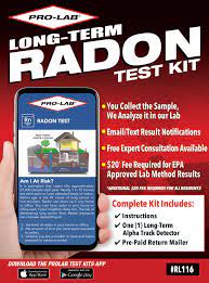term radon gas test kit