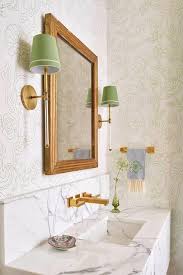 Marble Sink With Wall Mount Gold Faucet