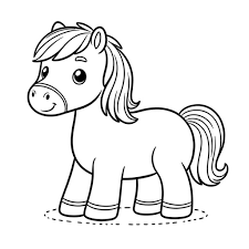 cartoon horse coloring page 4 free
