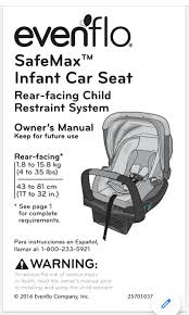 Evenflo Safemax Baby Var Seat Babies