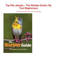 Top Pdf_ebooks The Warbler Guide By Tom Stephenson