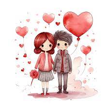 cute romantic couple valentine