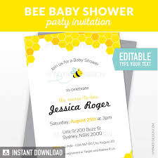 You can create your own invitation to have a personal touch. Bee Baby Shower Invitation Printable Invite My Party Design
