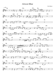Almost Blue Trumpet Sheet Music For Trumpet Download Free In