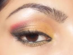 gold and pink eye makeup